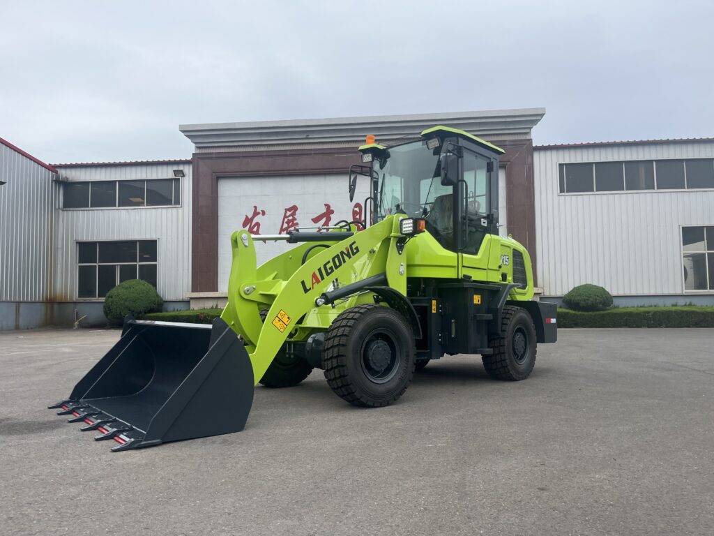 LGCM electric wheel loader, front-left view