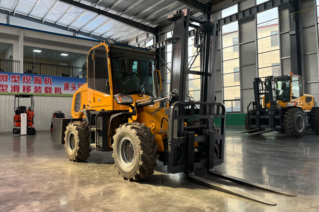 LGCM LG35F all-terrain forklift, right-front view